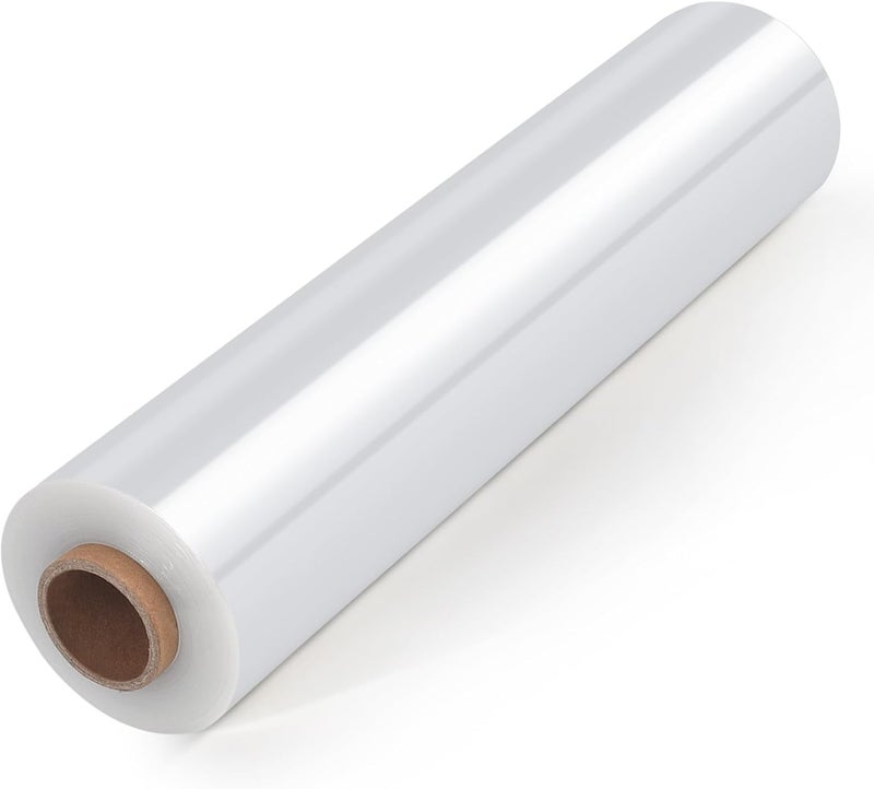 FugaCity Stretch Wrap Film- 15 Inch 1000 ft Shrink Wrap for Pallet Wrapping, Industrial Strength 1 Roll Pallet Wrap, Moving Supplies Plastic Wrap Roll, 80 Gauge, 500% Stretch, Transparent - Image 1